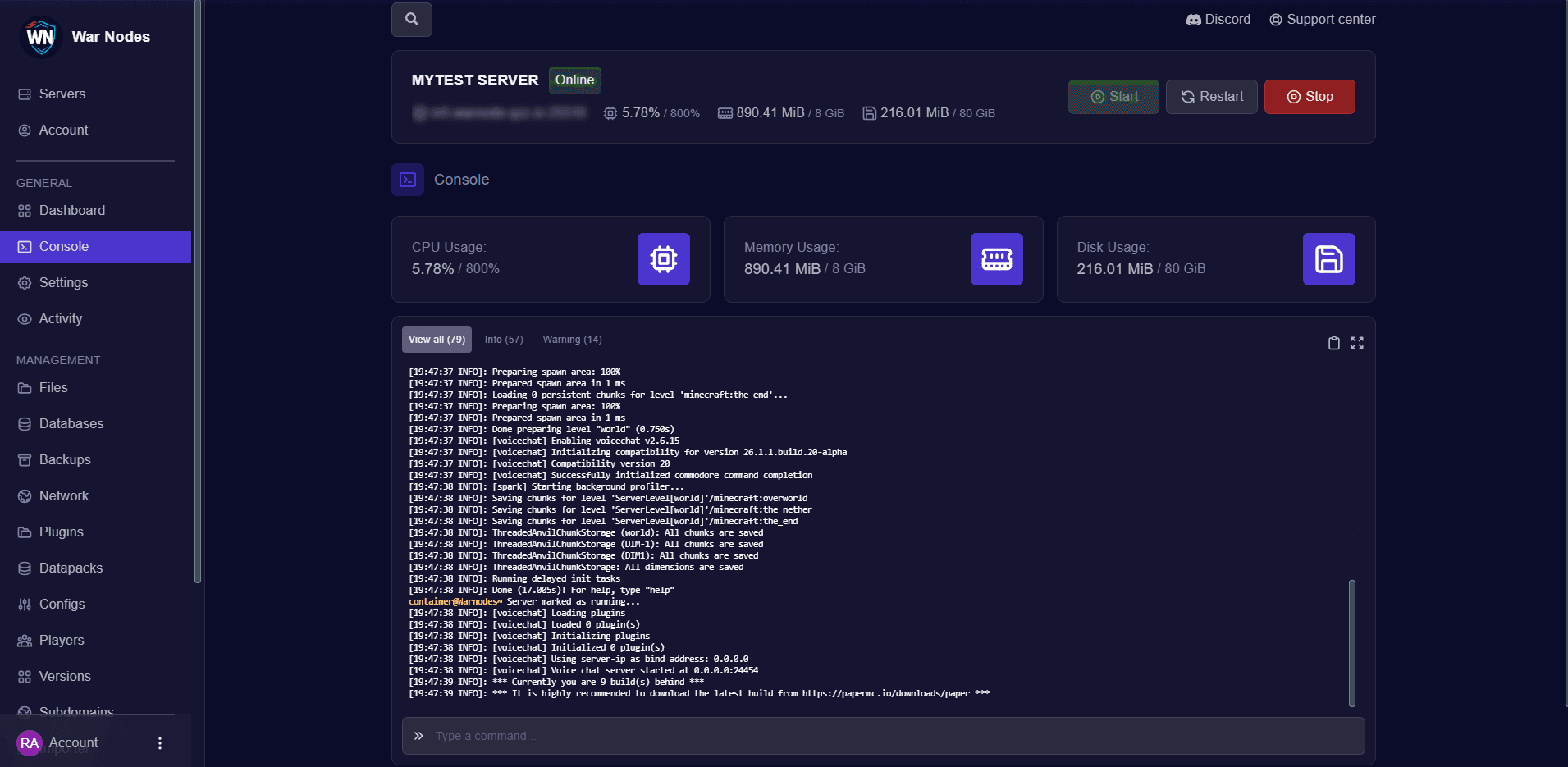 Live Console